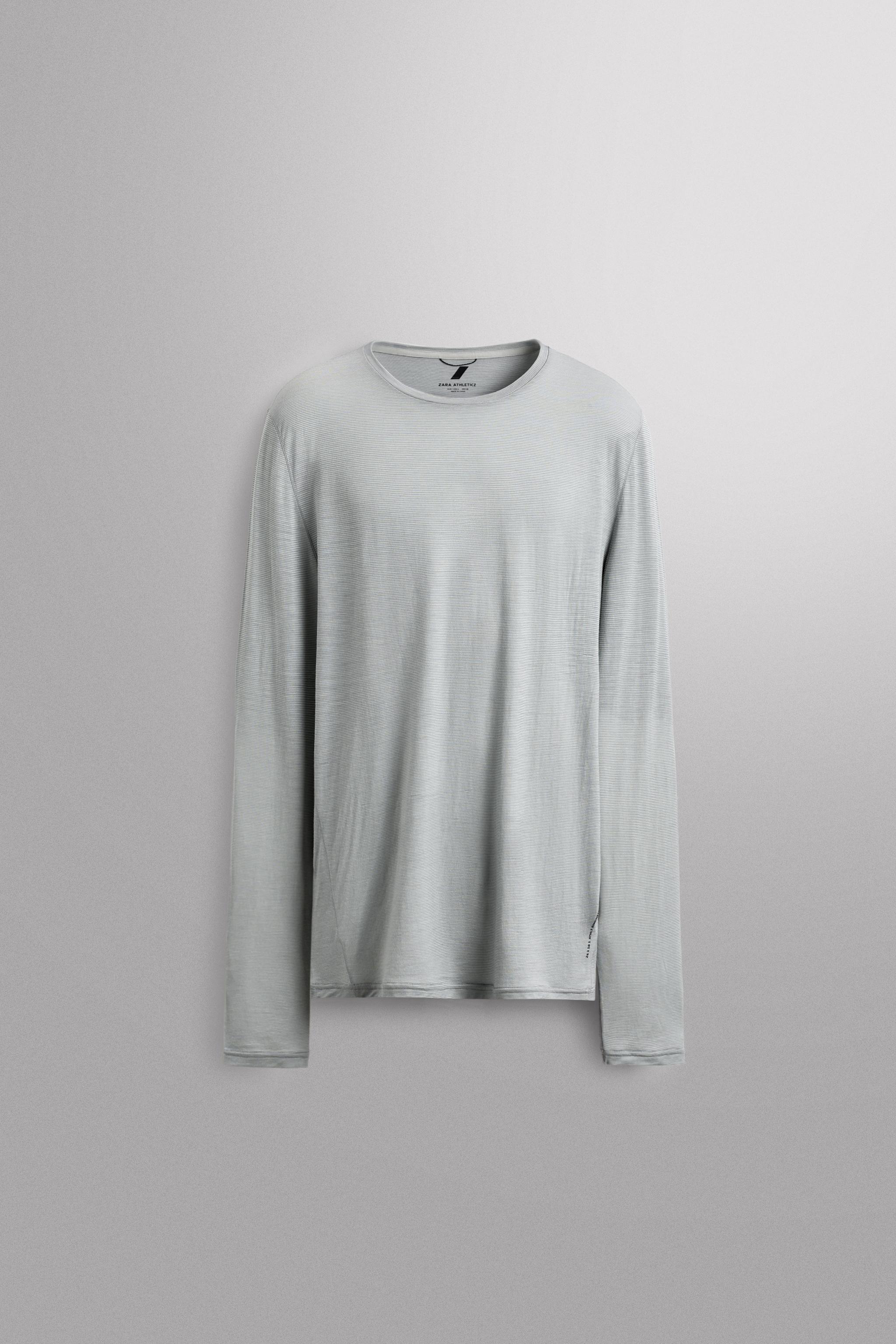STRIPED JACQUARD WOOL T-SHIRT